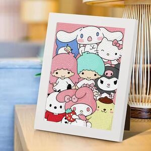 Brand New DIY Hello Kitty & Friends Diamond Beads Art With Frame